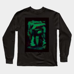Green Abstraction Long Sleeve T-Shirt